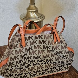 Michael Kors Brown and Orange Women's Bag